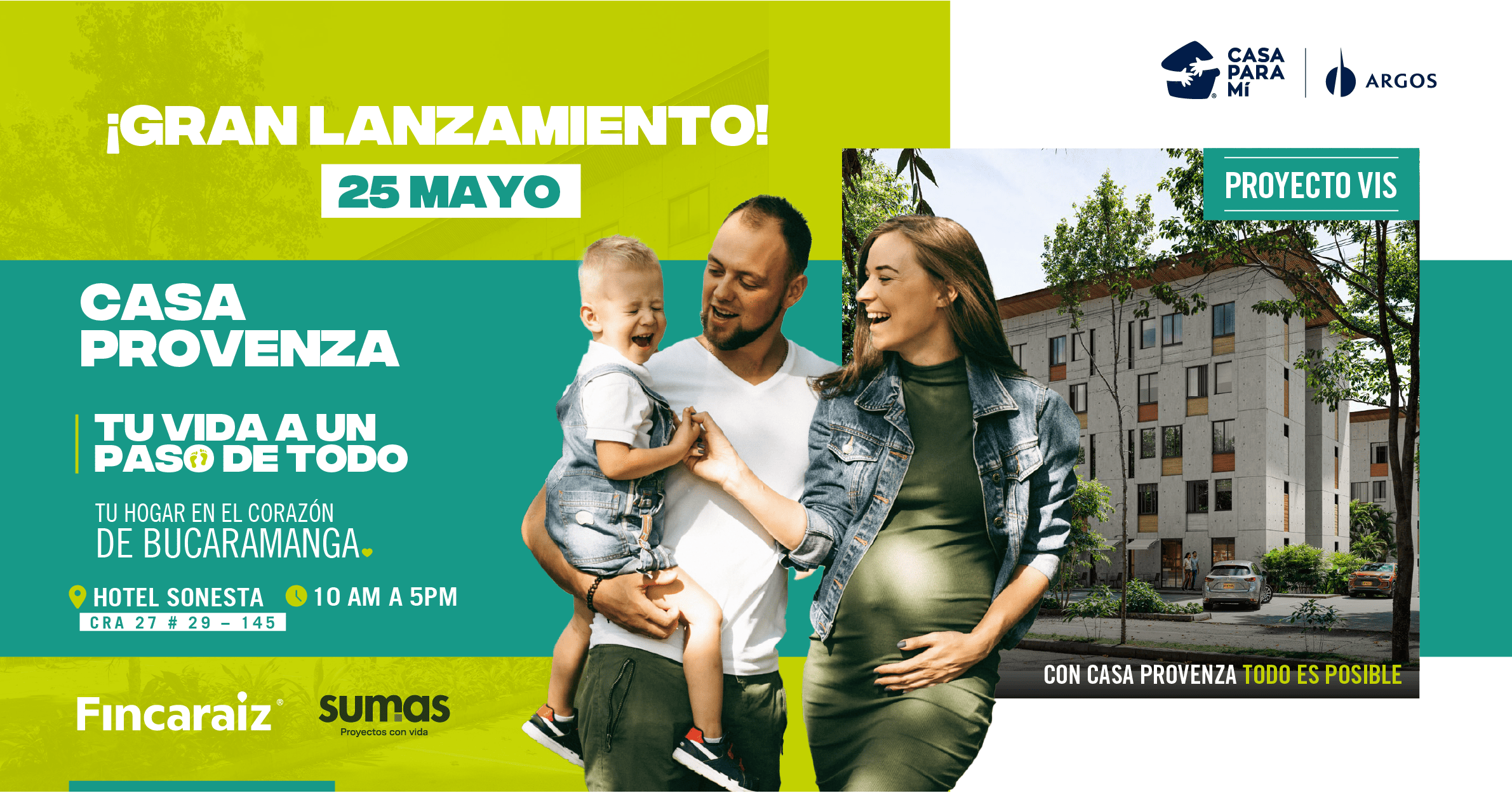 Lanzamiento del proyecto de vivienda VIS Casa Provenza en Bucaramanga el 25 de mayo