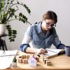 an-overhead-view-of-female-real-estate-agent-working-in-office