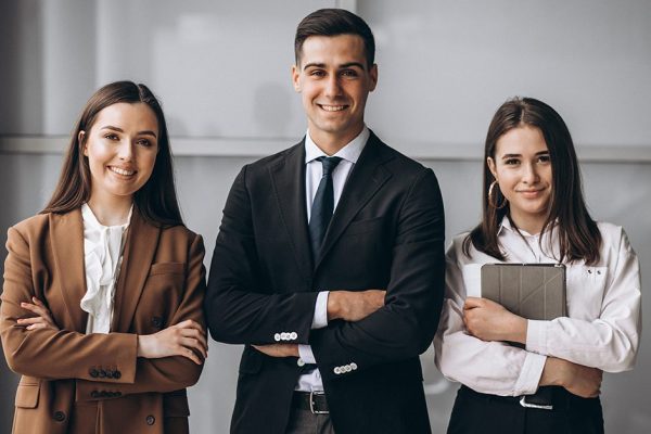 Bussiness people working in team in an office